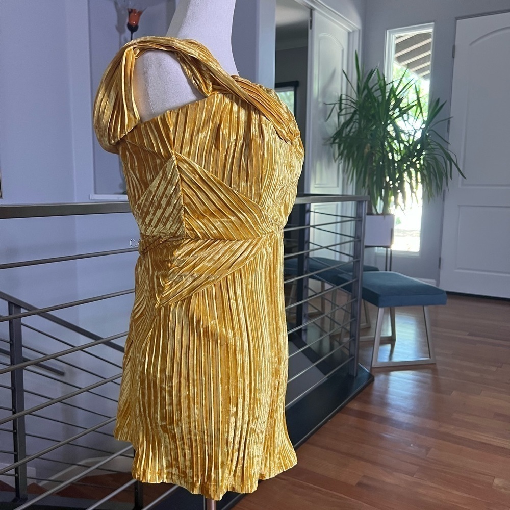 NBD Danica Mini Dress in Saffron Yellow - Picture 7 of 14